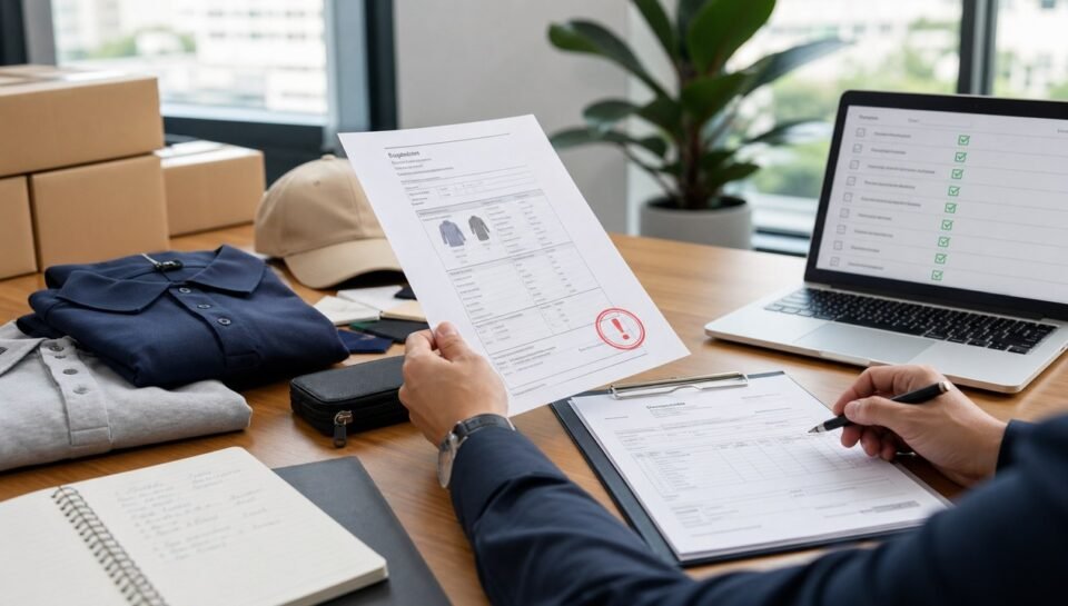 Sourcing professional reviewing supplier documents and product samples to avoid supplier scams in China