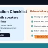 Bluetooth speaker quality inspection checklist for importers sourcing from China