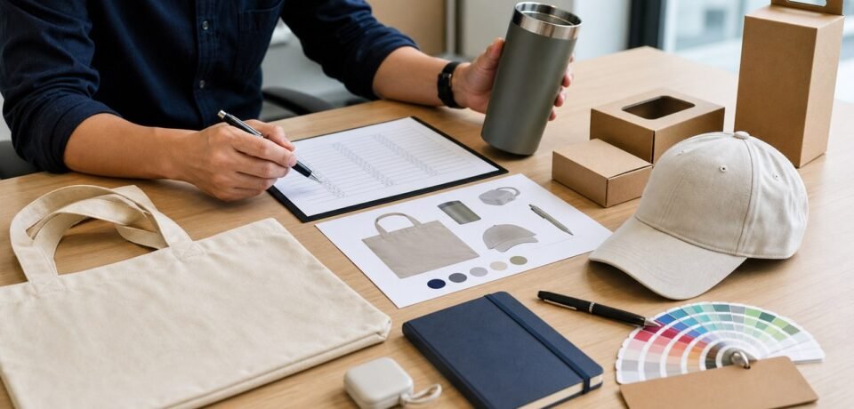 Custom promotional product samples and packaging options reviewed for sourcing from China