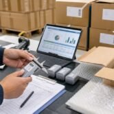 Quality inspector checking products, packaging and cartons before balance payment in China